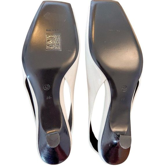 NEW The Row Sharp Slingback Heels in Milk White Kitten Heel EU Size 36 US Size 6 - Picture 12 of 14